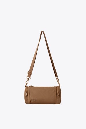 The Expandable Crossbody Charm in Camel