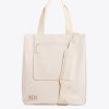 The North To South Tote in Beige